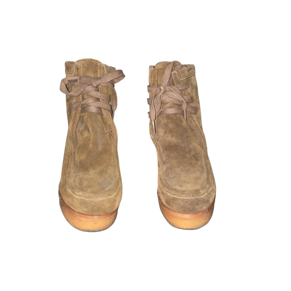 What‎ For Suede Wedge Booties – Size 39 (US 8.5–9)